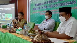 Wali Kota Palu Hadianto menyampaikan bahwa KKN merupakan momen bagi adik-adik mahasiswa untuk mengetahui dengan baik potensi yang ada di tengah masyarakat. Hal ini disampaikan pada pembekalan bagi mahasiswa Kuliah Kerja Nyata (KKN) dari rumah Universitas Islam Negeri (UIN) Datokarama Palu pada Selasa, 23 November 2021 di ruang senat kampus UIN Datokrama Palu. Foto: Humas Pemkot Palu