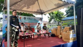 Kepala Dinas Lingkungan Hidup (DLH) Kota Palu, M Arif Lamakarate menghadiri acara Hari Peduli Sampah Nasional Tingkat Provinsi Sulawesi Tengah tahun 2023 di Taman Pujasere Tinggede Jalan Tavanjuka Mas, Selasa 28 Februari 2023. Foto : Humas Pemkot Palu