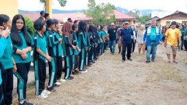 Pemerintah Daerah Kabupaten Parigi Moutong terus menggencarkan sosialisasi olahraga masuk sekolah dan desa di seluruh wilayah daerah setempat. Foto: Diskominfo Parimo