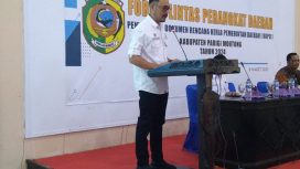 Sekretaris Daerah Kabupaten Parigi Moutong Zulfinasran saat membuka kegiatan RKPD tahun 2024. Foto : Diskominfo Parimo