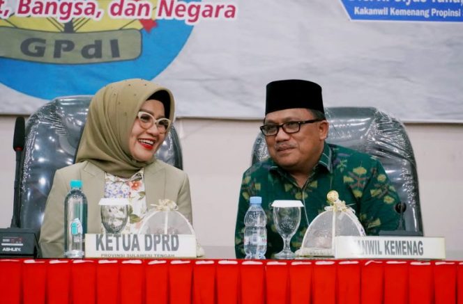 
 Ketua DPRD Provinsi Sulawesi Tengah Nilam Sari Lawira hadir secara langsung pada kegiatan Rakornas Diakonia Geraja Pantekosta di Indonesia (GPdI). Foto : Humas DPRD Sulteng