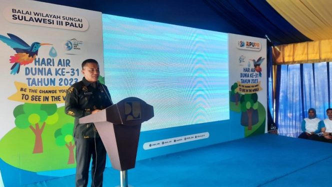 
 Hadianto Rasyid menghadiri peringatan Hari Air Sedunia. Foto : Humas Pemkot Palu