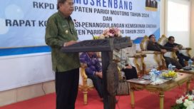 Wakil Bupati Parigi Moutong Badrun Nggai membuka kegiatan Musyawarah Perencanaan Pembangunan (Musrenbang) RKPD Kabupaten Parigi Moutong, Foto : Diskominfo Parimo