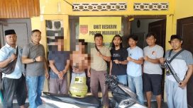 Polsek Marawola meringkus 2 terduga pelaku pencurian motor di BTN Griya Exotic. Foto: Humas Polres Sigi
