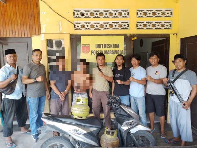 
 Polsek Marawola meringkus 2 terduga pelaku pencurian motor di BTN Griya Exotic. Foto: Humas Polres Sigi