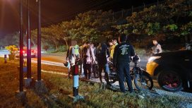 Polisi membubarkan sekelompok remaja yang tengah berkumpul di sejumlah tempat di, Kecamatan Luwuk. Foto: Humas Polres Banggai