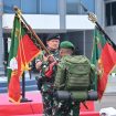 Panglima TNI Laksamana Yudo Margono melepas 840 personil pasukan laba-laba hitam dan pasukan teratai ke perbatasan RI-Papua. Foto: istimewa