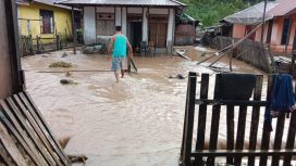 Tiga titik banjir terjadi di Kabupaten Poso akibat hujan deras. Foto: BPBD Sulteng