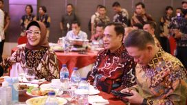 Ketua DPRD Sulteng Nilam Sari Lawira menghadiri pisah sambut Kapolda Sulteng yang baru dan lama. Foto: Humas DPRD Sulteng