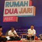 Hadianto Rasyid menjadi salah satu narasumber di Talkshow Entrepreneur dalam rangka Rumah Dua Jari Festival di Sriti Convention Hall Palu. Foto: Humas Pemkot Palu