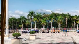 Upacara peringatan HUT Kabupaten Parigi Moutong ke 21 di halaman kantor Bupati Parimo. Foto: Diskominfo Parimo