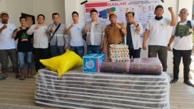 PT GNI salurkan bantuan kepada korban banjir di Kabupaten Morowali Utara. Foto: Humas PT GNI