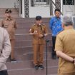 Wali Kota Palu Hadianto Rasyid saat memberikam pengarahan kepada Satgas Pancasila. Foto: Humas Pemkot Palu