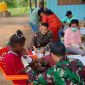 Satgas Yonif 511/DY melaksanakan kegiatan Puskesmas di Distrik Sota, Kabupaten Merauke. Foto: istimewa