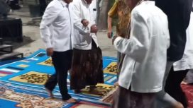 Tangkapan layar Wali Kota Palu Hadianto Rasyid saat asik menari tarian Jepeng. Foto: instagram Hadianto Rasyid
