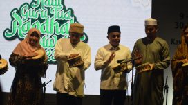 Wali Kota Palu Hadianto Rasyid saat membuka kegiatan Festival Raodhah di Kompleks Alkhairaat. Foto: Humas Pemkot Palu