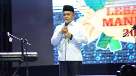 Wali Kota Palu Hadianto Rasyid saat menutup Festival Lebaran Mandura. Foto: Humas Pemkot Palu
