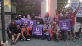 Jurnalis di Palu menggelar aksi demo didepan kantor DPRD Sulteng. Foto: istimewa