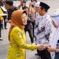 Ketua DPRD Sulteng Nilam Sari Lawira saat menghadiri upacara peringatan Hari Pendidikan Nasional. Foto: DPRD Sulteng