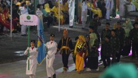 Pawai kafilah di STQH XXVII Tingkat Provinsi Sulawesi Tengah. Foto: Humas Pemkot Palu