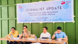 OJK menggelar kegiatan Jurnalis Update Sektor Jasa Keuangan Provinsi Sulawesi Tengah bertempat di Café Foodie pada Selasa (09/05/2023). Foto: istimewa