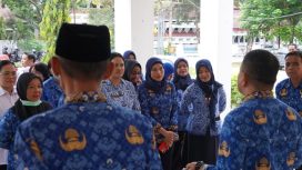 Wali Kota Palu Hadianto Rasyid berkeliling OPD. Foto: Humas Pemkot Palu
