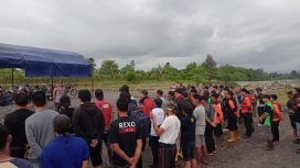 Basarnas Palu sesaat akan melakukan pencarian dua bocah tenggelam di Banggai. Foto: Humas Basarnas Palu