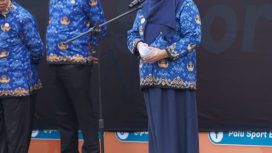 Wakil Wali Kota Palu Reny A Lamadjido memimpin langsung jalannya Upacara Peringatan Hari Kebangkitan Nasional (Harkitnas) ke-115 tingkat Kota Palu. Foto: Humas Pemkot Palu
