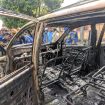 Mobil pengecer BBM ke Pertamini di Palu terbakar. Foto: Damkarmat Kota Palu