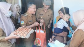 Wali Kota Palu serahkan paket stunting ke warga. Foto: Pemkot Palu