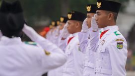Pengukuhan Paskibraka Kota Palu, Selasa, 15 Agustus 2023, di Taman Nasional Palu. Foto: Dok. Pemkot Palu