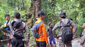 Tim SAR gabungan sisir lokasi hilangnya seorang petani di Desa Tanalanto, Kecamatan Torue, Kabupaten Parigi Moutong, Sulawesi Tengah. Foto: Istimewa