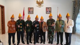 Wali Kota Palu, Hadianto Rasyid (tengah) bersama unsur Forkopimda di perayaan HUT Kota Palu. Foto: Istimewa