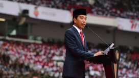 Presiden Jokowi di HUT Bhayangkara Polri 2023. Foto: Istimewa