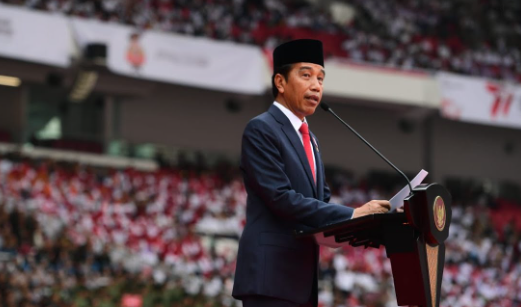 
 Presiden Jokowi di HUT Bhayangkara Polri 2023. Foto: Istimewa