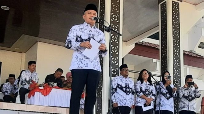 
 Wali Kota Palu Hadianto Rasyid mengajak guru perkuat gerakan Merdeka Belajar di Indonesia. Foto: Istimewa