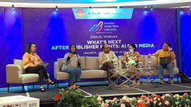 Ketua Dewan Pers, Ninik Rahayu yang tampil menjadi pembicara mengatakan, Dewan pers sangat yakin perpres akan segera diteken presiden. Foto: Dok. AMSI