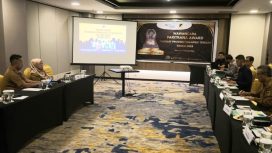 Wakil Wali Kota Palu dr Reny A Lamadjido mengikuti wawancara untuk nominasi Penghargaan Penilaian Paritrana Award 2024, di Aston Hotel, Selasa 27 Februari 2024. Foto: Istimewa