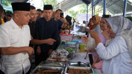 Wali Kota Palu, Hadianto Rasyid, secara resmi membuka Pasar Ramadan 1445 H/2024 M pada Selasa, 12 Maret 2024. Foto: Istimewa