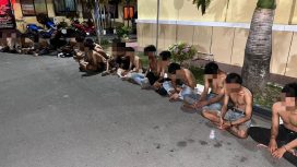 Sekelompok remaja di Palu diamankan Polda Sulteng, Jumat 1 Maret 2024 dini hari. Foto: Istimewa