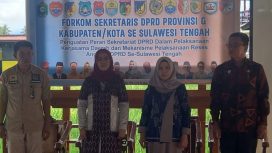 Sekda Sulawesi Tengah mewakili Gubernur didampingi Pj. Bupati Parigi Moutong Membuka Rapat Forum Komunikasi Sekretaris DPRD Provinsi dan Kabupaten/Kota, di Parigi Moutong, Rabu 6 Maret 2024. Foto: Diskominfo Parimo