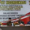 rapat koordinasi lintas sektoral yang diselenggarakan oleh Polresta Palu pada Kamis, 28 Maret 2024. Foto: Istimewa