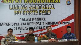 rapat koordinasi lintas sektoral yang diselenggarakan oleh Polresta Palu pada Kamis, 28 Maret 2024. Foto: Istimewa
