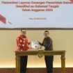 Pj. Bupati Parigi Moutong Serahkan Laporan Keuangan Tahun 2023 kepada BPK RI perwakilan Sulawesi Tengah, Kamis 28 Maret 2024 Foto: Diskominfo Parimo