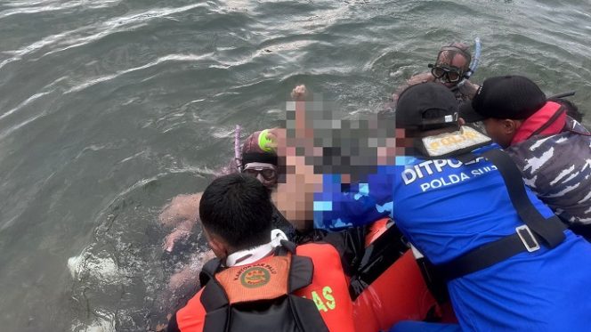 
 Tim SAR Gabungan berhasil menemukan salah satu karyawan PT IMIP yang sebelumnya dilaporkan hilang saat sedang memanah ikan di pantai Desa Bahodopi, Kabupaten Morowali, Sulawesi Tengah, pada Minggu 24 April 2024. Foto: Istimewa