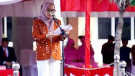 Sekot Palu, Irmayanti Pettalolo Pimpin Upacara Hari Pancasila, Sabtu, 1 Juni 2024. Foto: Pemkot Palu
