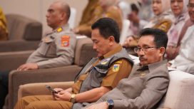 Wali Kota Palu yang diwakili oleh Kepala Dinas Kesehatan Kota Palu, dr. Rochmat Jasin, menghadiri acara Pencanangan Pekan Imunisasi Nasional (PIN) Polio tahun 2024 yang digelar di salah satu hotel di Kota Palu, pada Selasa, 23 Juli 2024. Foto: Dok. Pemkot Palu
