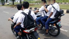 Ilustrasi siswa mengendarai sepeda motor ke sekolah. Foto: Istimewa