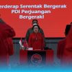 Ketua Umum PDIP Megawati Soekarnoputri saat memberikan arahan kepada seluruh kadernya dalam penutupan Rakernas III PDI Perjuangan di Lenteng Agung, Jakarta Selatan, DKI Jakarta, Kamis (8/6/2023). Foto: Dok. PDIP