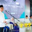 Gubernur Sulawesi Tengah, Anwar Hafid, saat beri sambutan di Haul ke-13 AGH. Abd. Wahab Zakariya di Pondok Pesantren Anwarul Qur’an, Palu, Senin 12 Mei 2025. Foto: Tim Media Gubernur Sulteng 